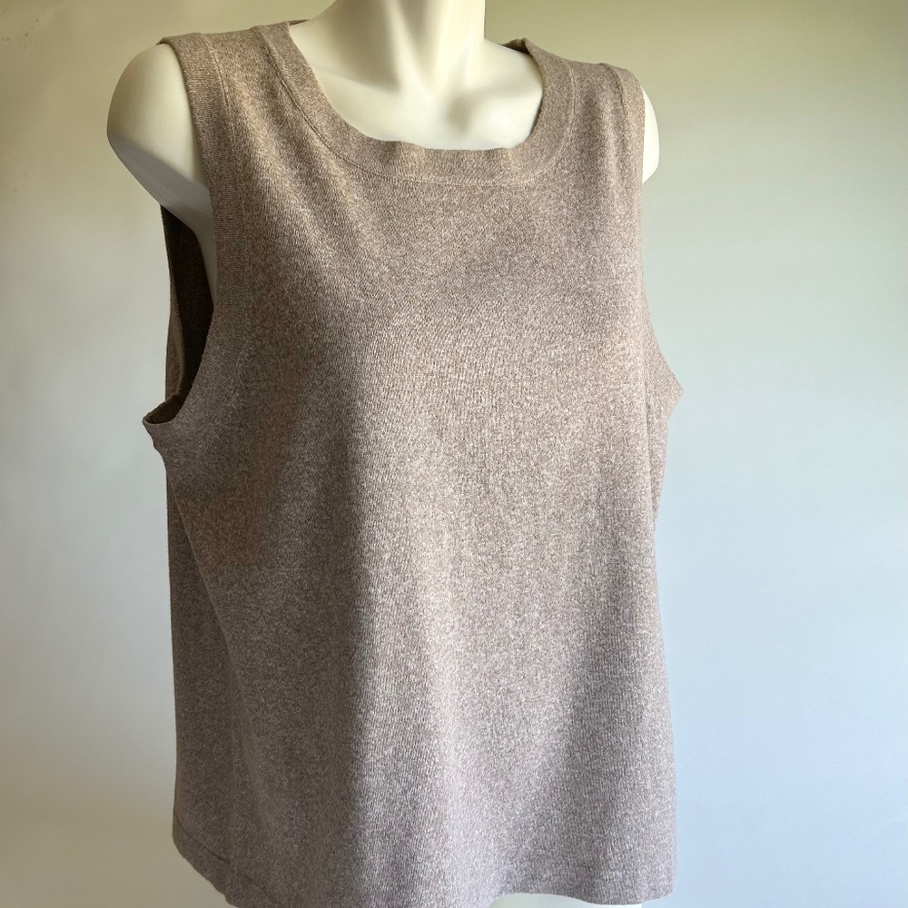 New Vince Camuto Cream Beige Polyester Sleeveless Pullover size XL - Picture 4 of 12